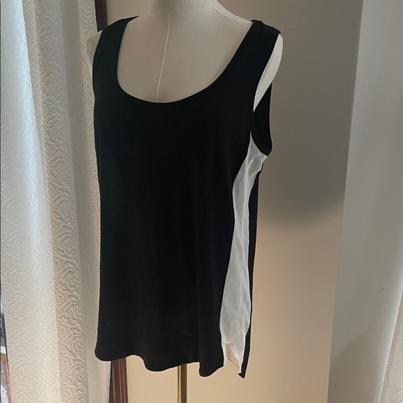 Bailey 44 Black and White Tank Top Mixed Media Medium - Picture 1 of 9